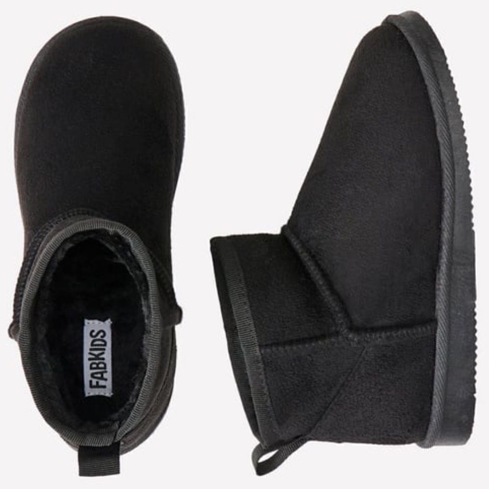 FABKIDS - Classic Mini Fuzzy Boots in Black